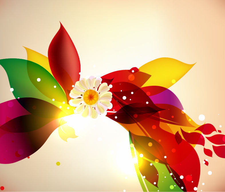 free vector Abstract Colorful Floral Design Vector Background